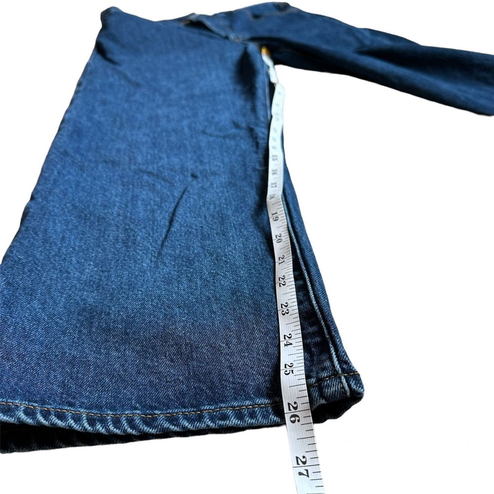 Levi's Premium Ribcage Straight Leg Denim Jeans Women’s Size 32 Dark Wash - Picture 10 of 16